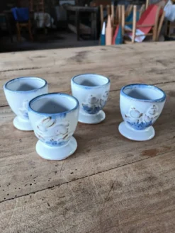 4 coquetiers en céramique