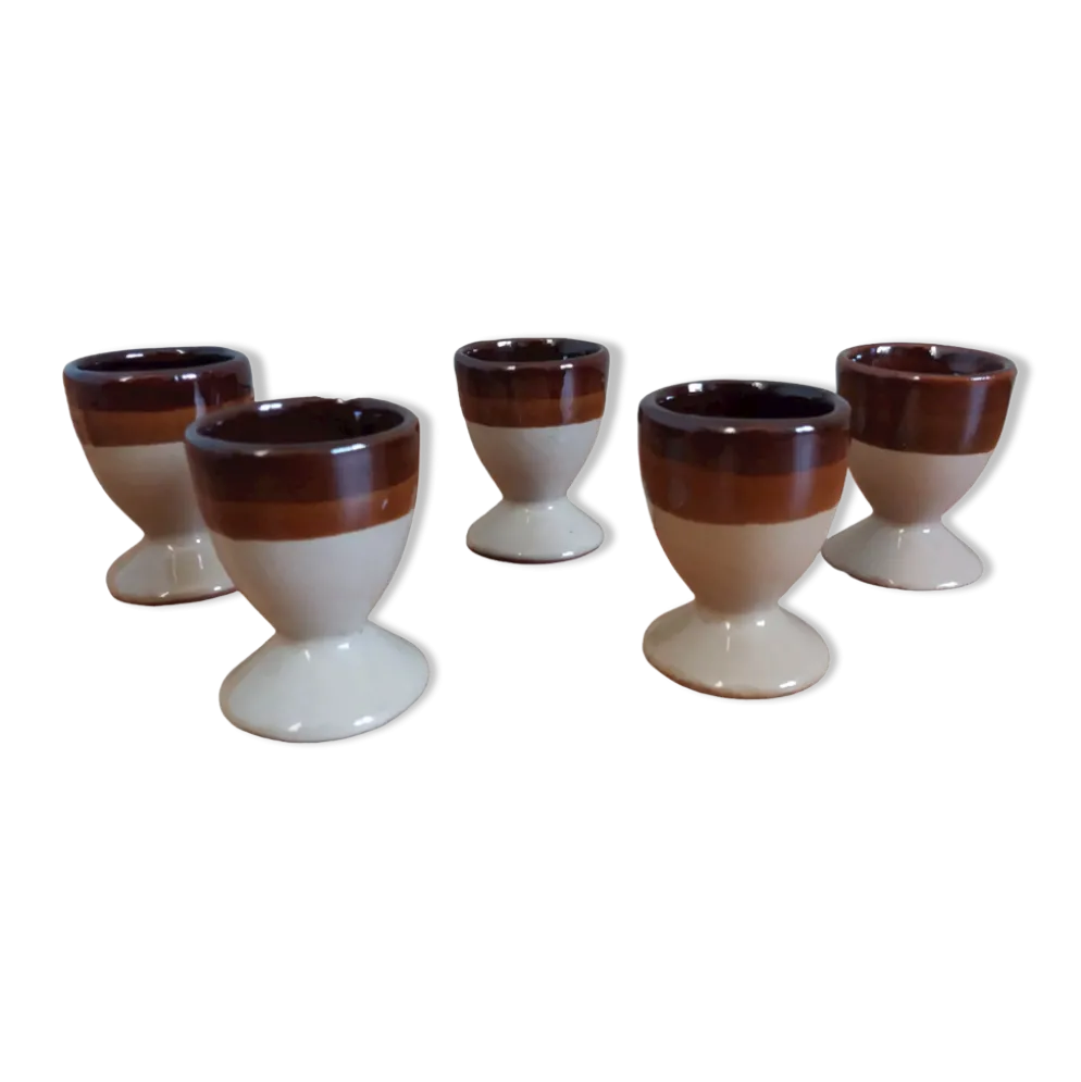 Coquetiers en céramique lot de 5