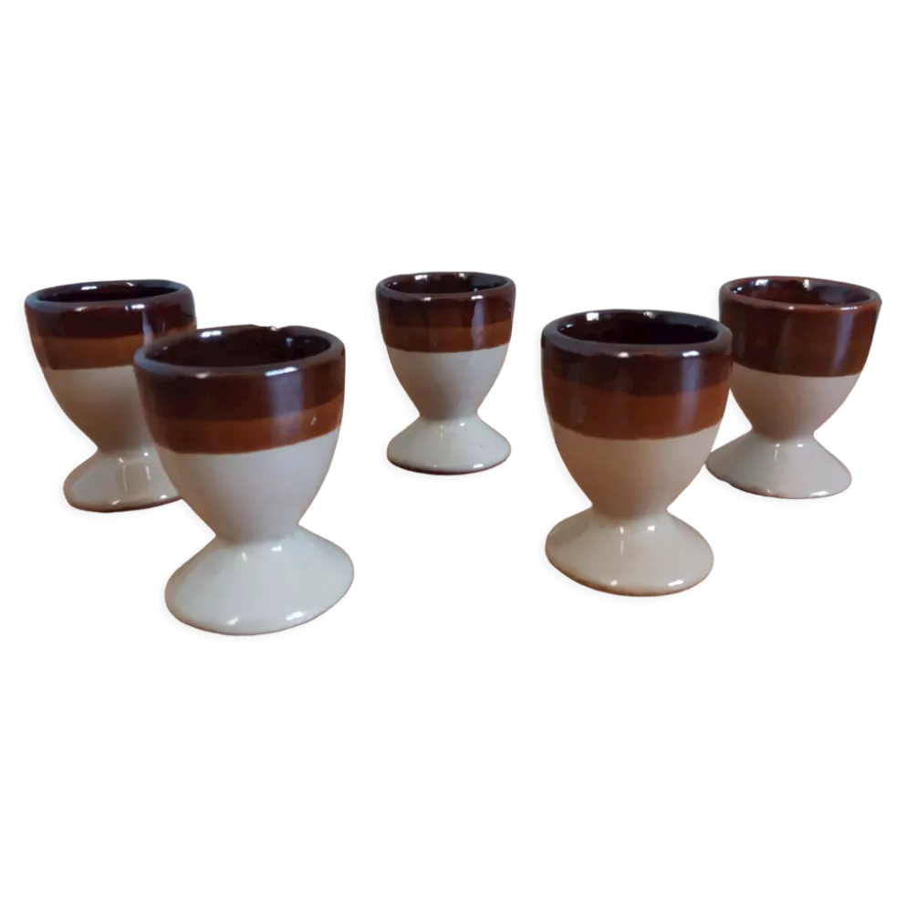 Coquetiers en céramique lot de 5