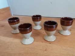 Coquetiers en céramique lot de 5