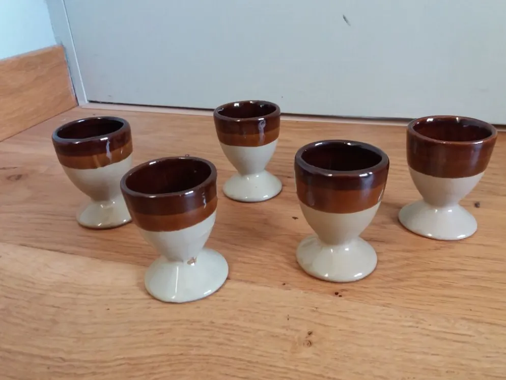 Coquetiers en céramique lot de 5