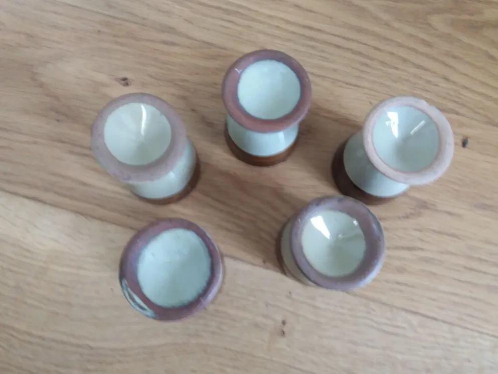 Coquetiers en céramique lot de 5