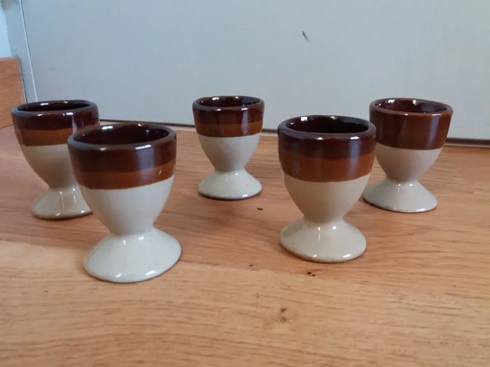 Coquetiers en céramique lot de 5
