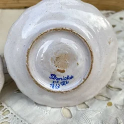 Coquetiers en faïence peinte à la main