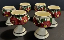 Coquetiers en faïence série de six début XXème