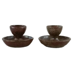 2 coquetiers en grès