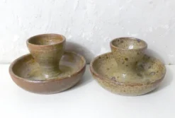 2 coquetiers en grès vintage