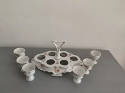 Coquetiers en porcelaine années 60