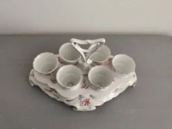 Coquetiers en porcelaine années 60