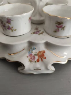 Coquetiers en porcelaine années 60