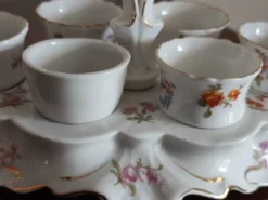 Coquetiers en porcelaine années 60