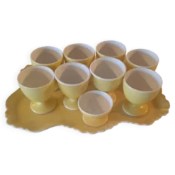 Coquetiers en porcelaine de Limoges