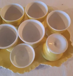 Coquetiers en porcelaine de Limoges