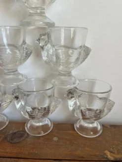 6 coquetiers en verre