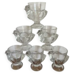 6 coquetiers en verre