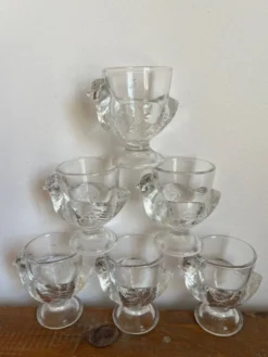 6 coquetiers en verre