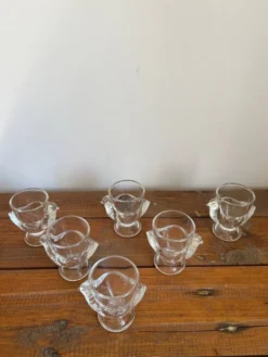 6 coquetiers en verre