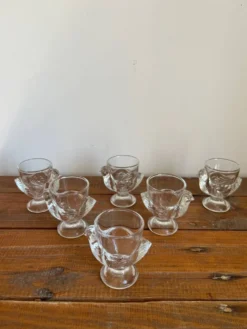 6 coquetiers en verre