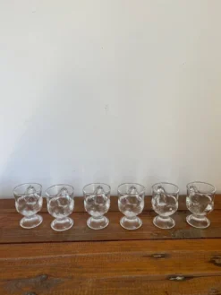 6 coquetiers en verre