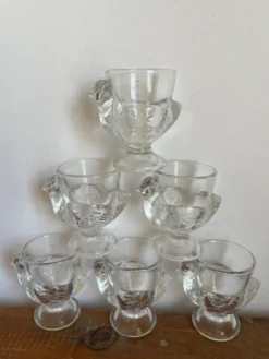 6 coquetiers en verre