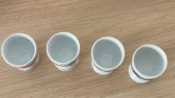 4 coquetiers porcelaine vintage
