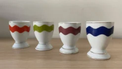 4 coquetiers porcelaine vintage