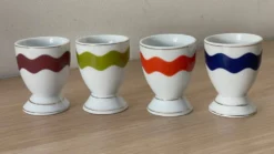 4 coquetiers porcelaine vintage
