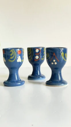 Coquetiers poterie d'alsace vintage