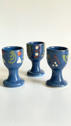 Coquetiers poterie d'alsace vintage