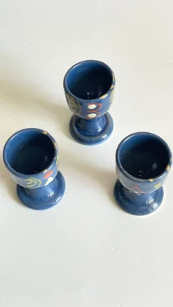 Coquetiers poterie d'alsace vintage