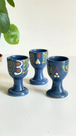 Coquetiers poterie d'alsace vintage