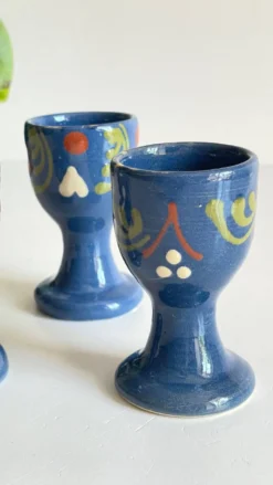 Coquetiers poterie d'alsace vintage