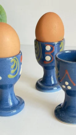 Coquetiers poterie d'alsace vintage