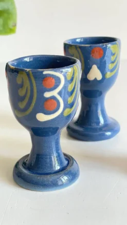 Coquetiers poterie d'alsace vintage