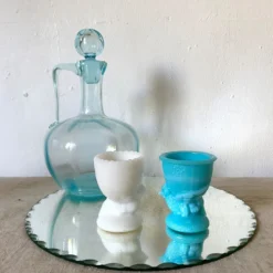 Coquetiers poule ancien en opaline