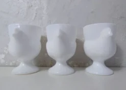 coquetiers poules blanches