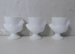 coquetiers poules blanches