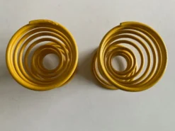 Coquetiers ressort 1980 laqués jaune