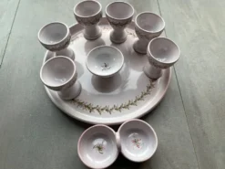 Coquetiers, service de 9 pièces signées Michel Spire