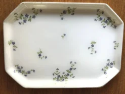 Coquetiers sur plateau en porcelaine de Limoges Bernardaud décor barbeau