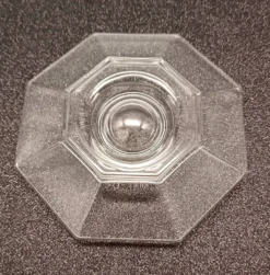 3 coquetiers transparents en verre trempé arcoroc série octime, 1980 vintag