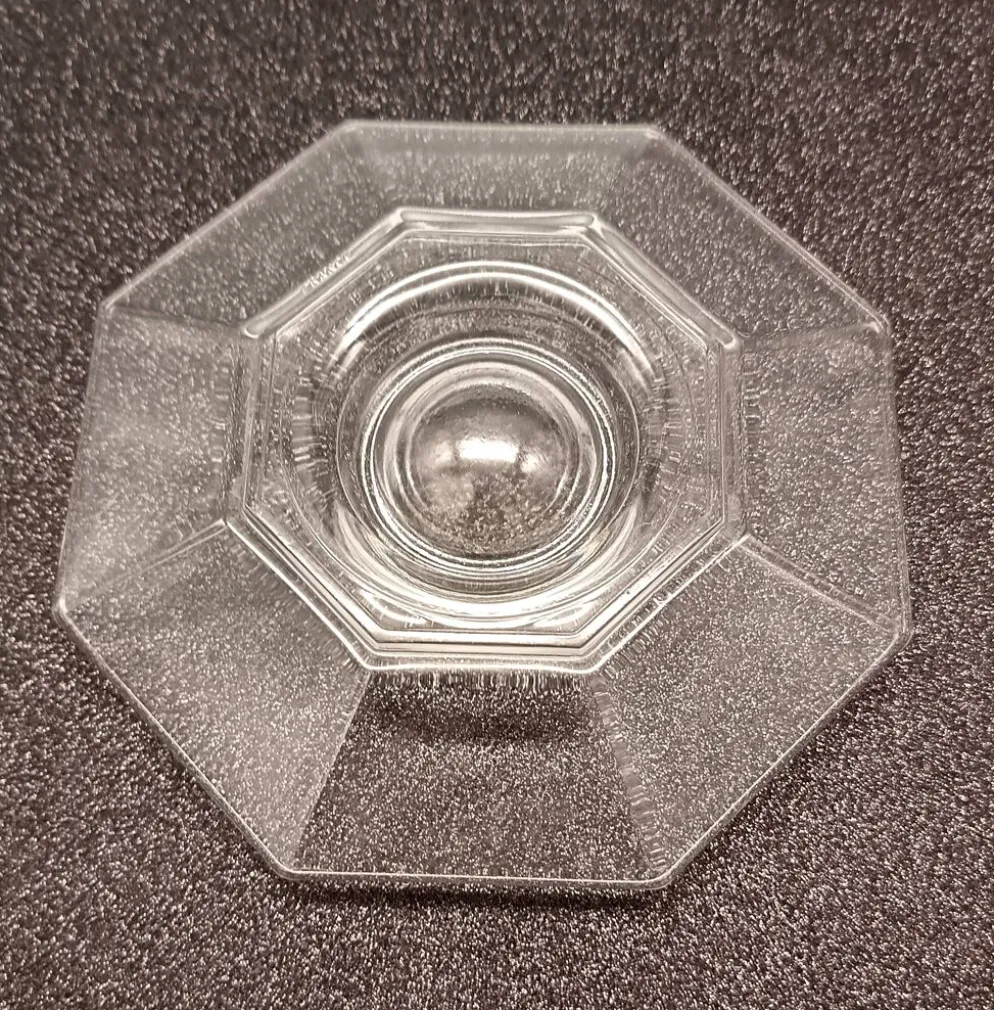3 coquetiers transparents en verre trempé arcoroc série octime, 1980 vintag