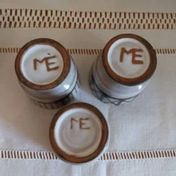 3 coquetiers vintage en céramique Vallauris Émile Masson