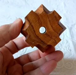 6 coquetiers vintage sur plateau en bois d'olivier France