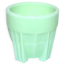 Coquetier à œuf – Gobelet art déco en opaline vert clair