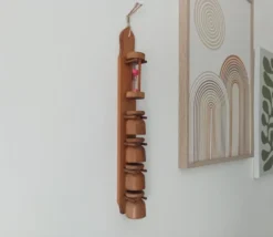 Coquetier vintage en bois années 70