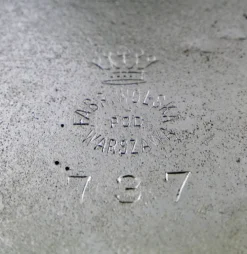 Corbeille industrielle à sucre, en laiton argenté, Pologne, 19e siècle