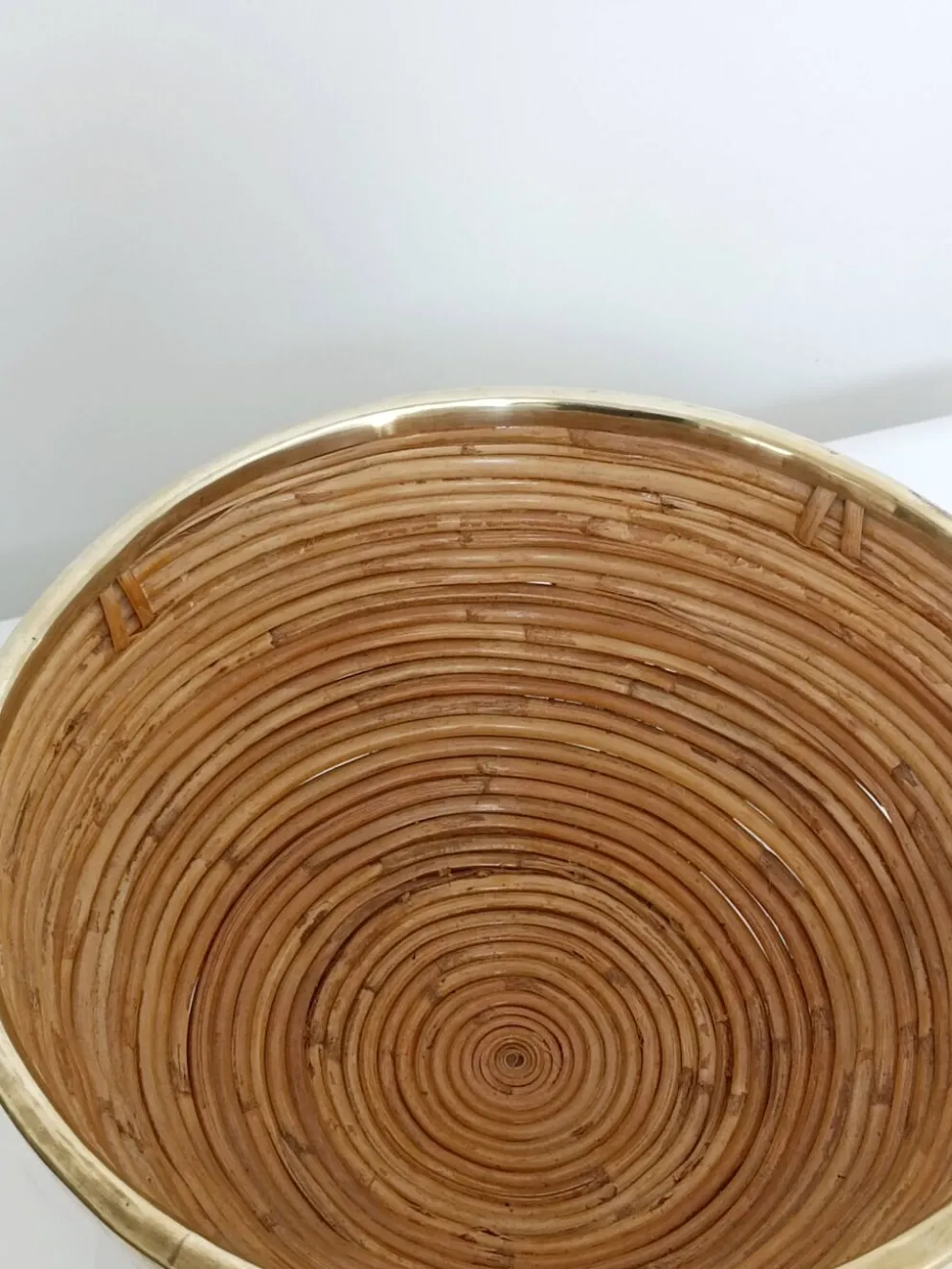 Corbeilles a fruits bambou laiton G Crespi 1970s