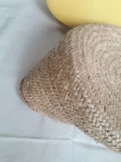 Couffin berceau bébé paille osier vintage