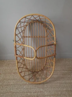 Couffin rotin osier bambou nacelle vintage fabrication artisanale décoration bohème boho scandinave